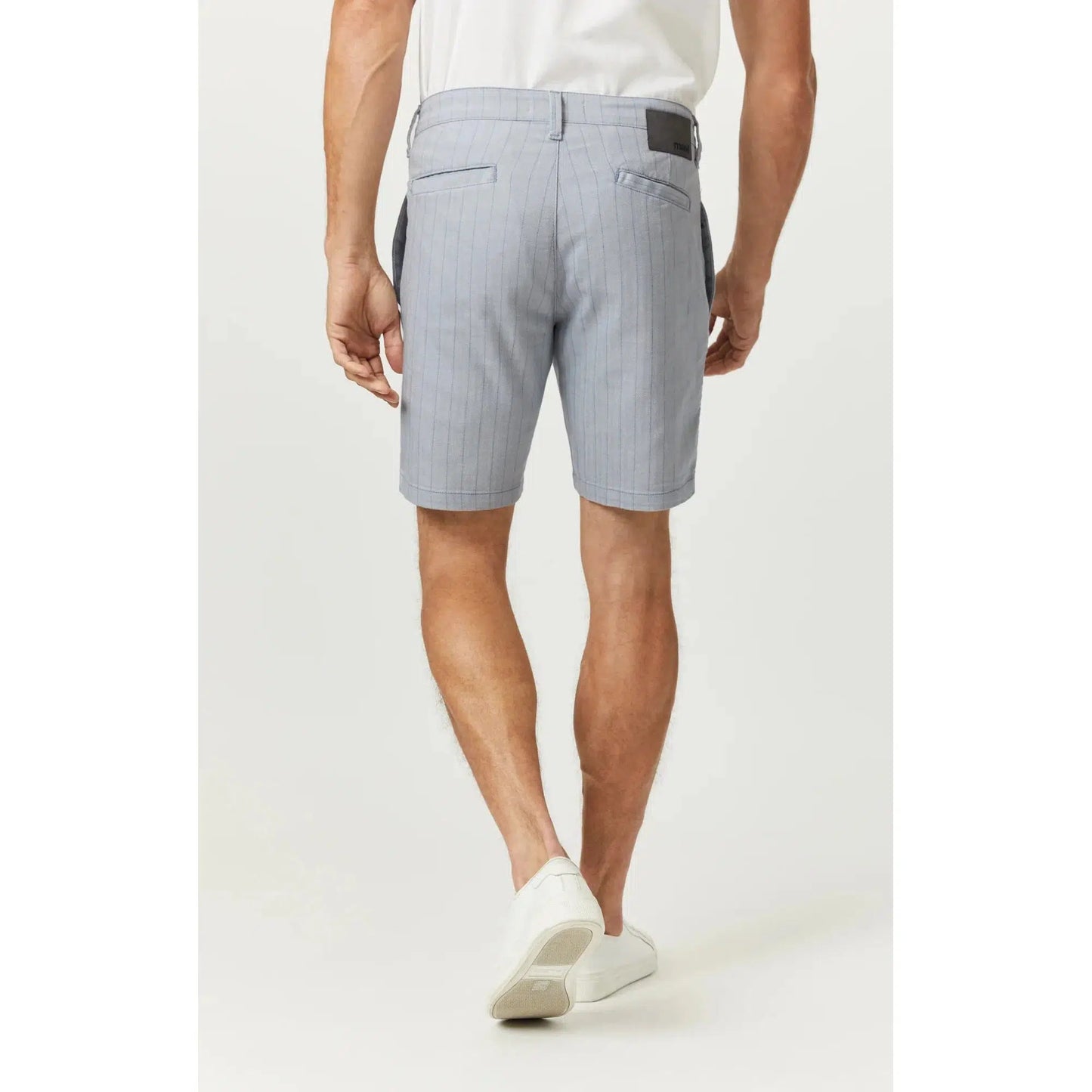 NOAH BLUE STRIPE LINEN-MENS SHORTS & SWIM-MAVI-JB Evans Fashions & Footwear