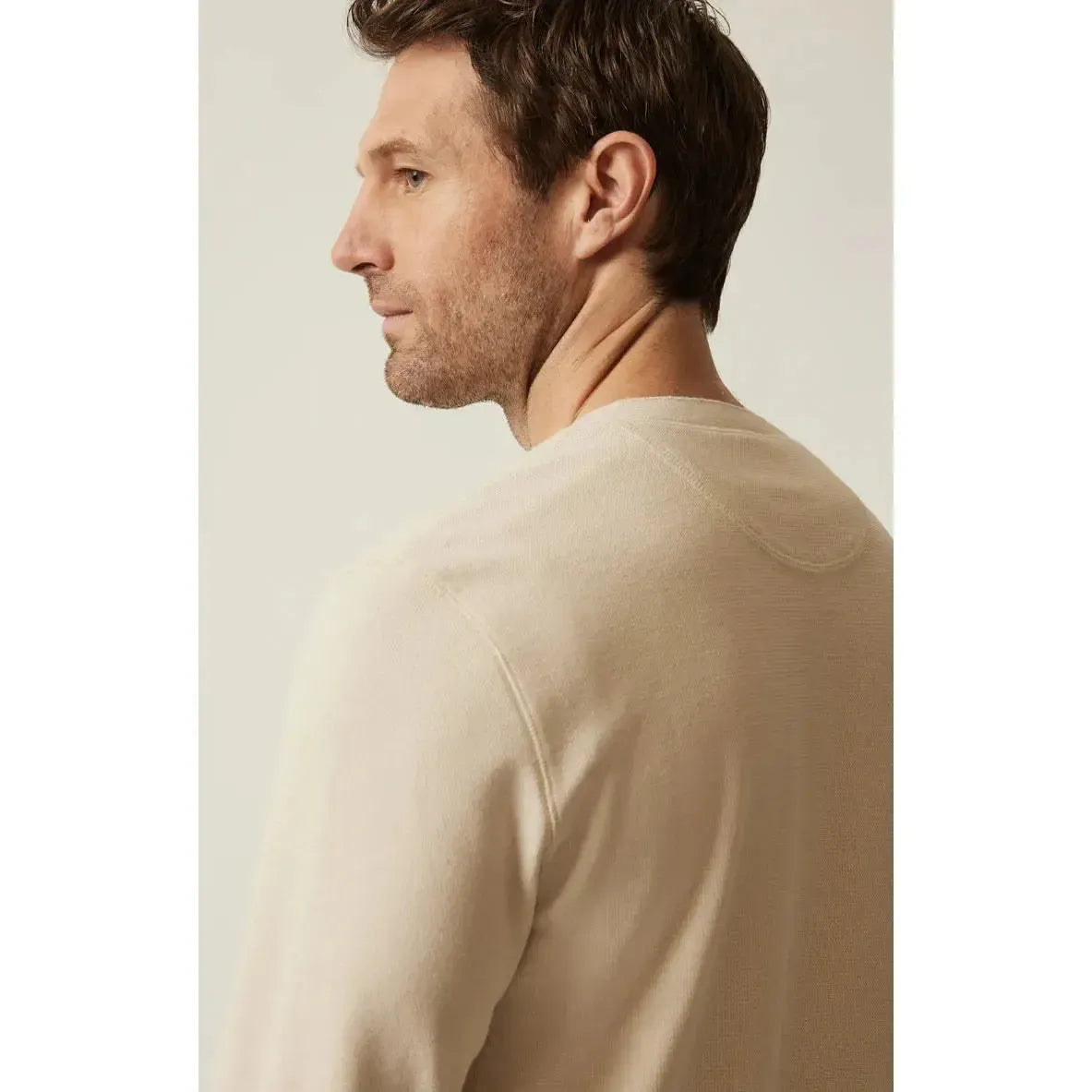 OATMEAL WAFFLE KNIT HENLEY-MENS T-SHIRTS & POLO'S-34 HERITAGE-JB Evans Fashions & Footwear