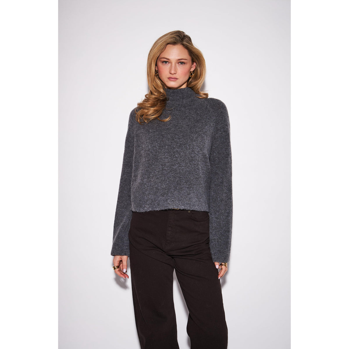 OLIVER MOCK NECK SWEATER-LADIES SWEATERS & KNITS-JOHN & JENN-JB Evans Fashions & Footwear