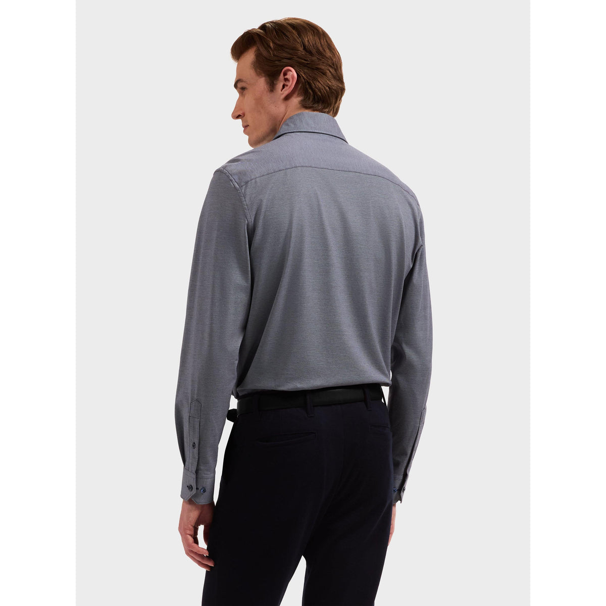 OOOHCOTTON DEVON LS SHIRT-MENS SHIRTS-BUGATCHI-JB Evans Fashions & Footwear