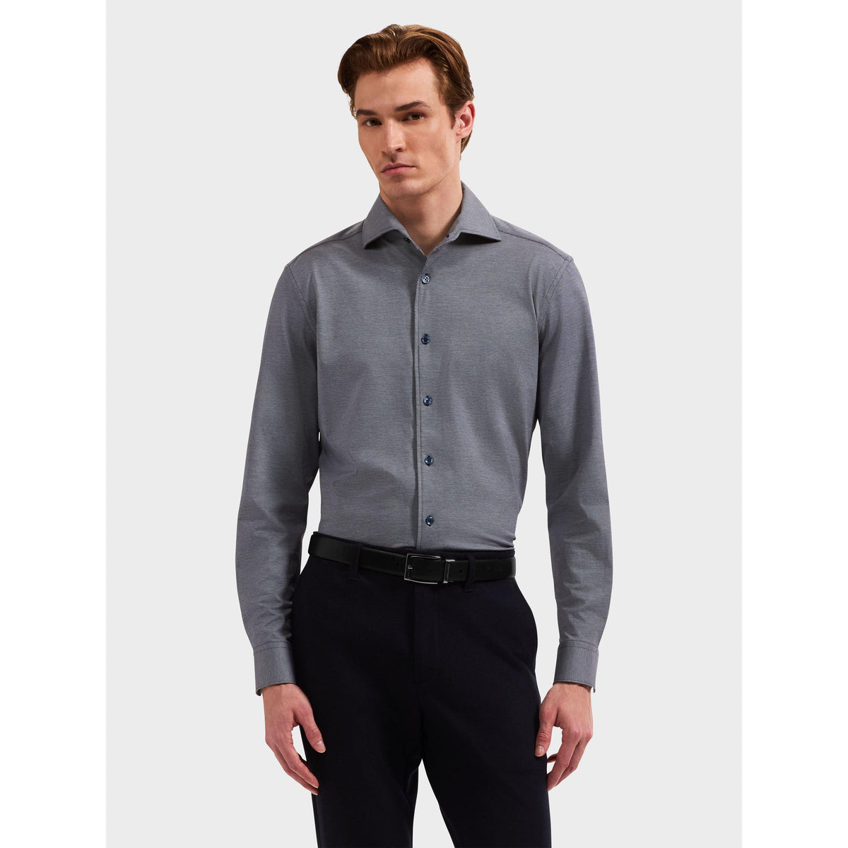 OOOHCOTTON DEVON LS SHIRT-MENS SHIRTS-BUGATCHI-JB Evans Fashions & Footwear