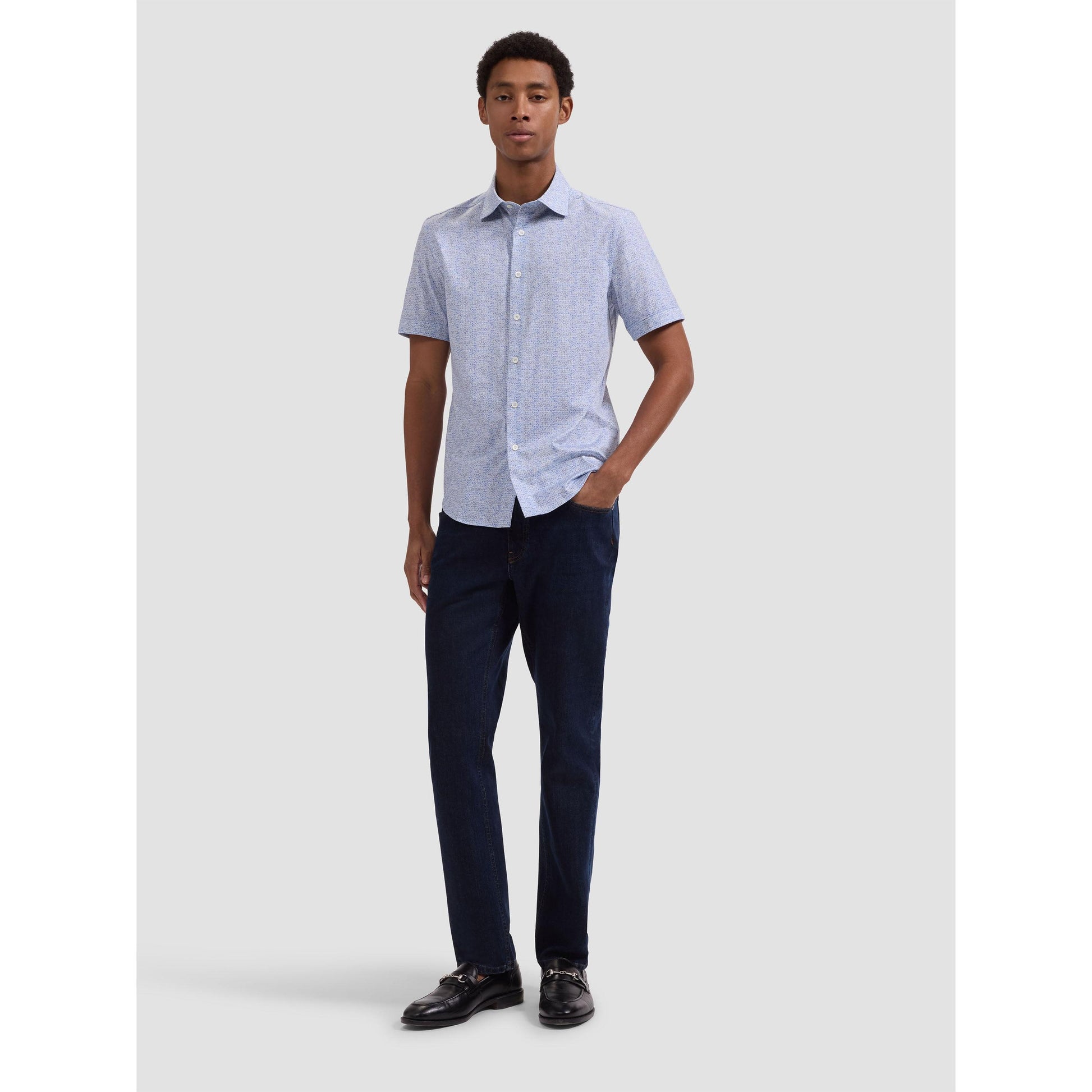 OOOHCOTTON MILES FLORAL PRINT-MENS SHIRTS-BUGATCHI-JB Evans Fashions & Footwear