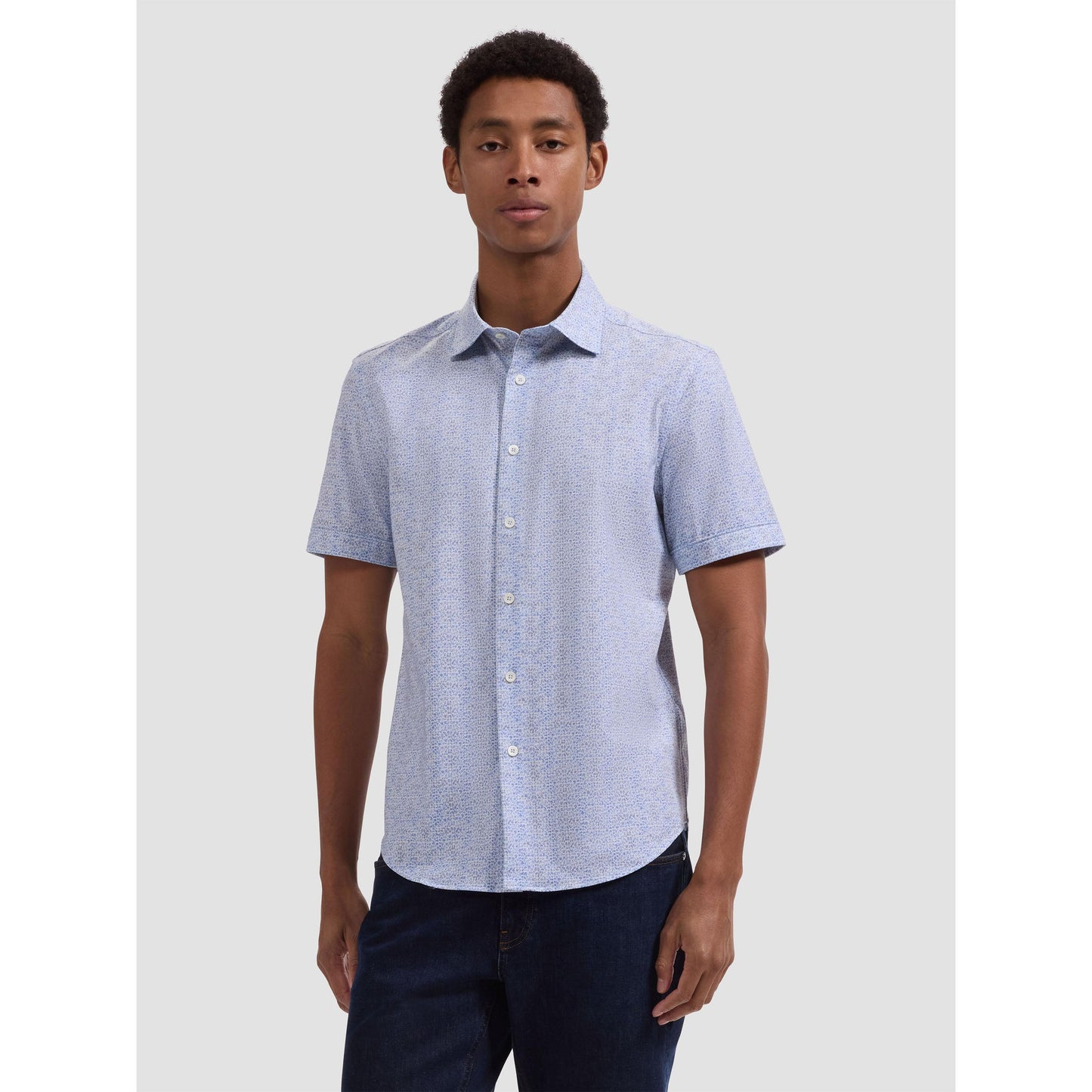 OOOHCOTTON MILES FLORAL PRINT-MENS SHIRTS-BUGATCHI-JB Evans Fashions & Footwear
