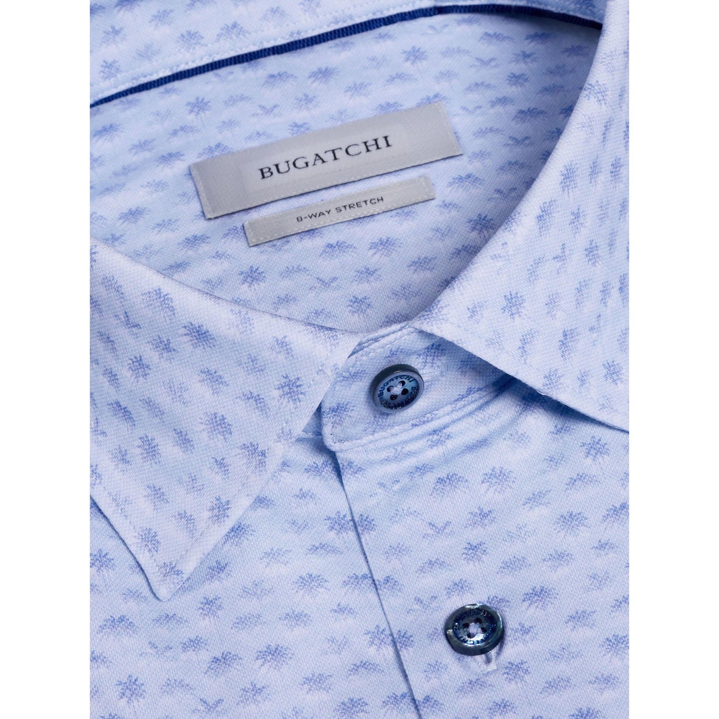 OOOHCOTTON MILES PALM PRINT-MENS SHIRTS-BUGATCHI-JB Evans Fashions & Footwear