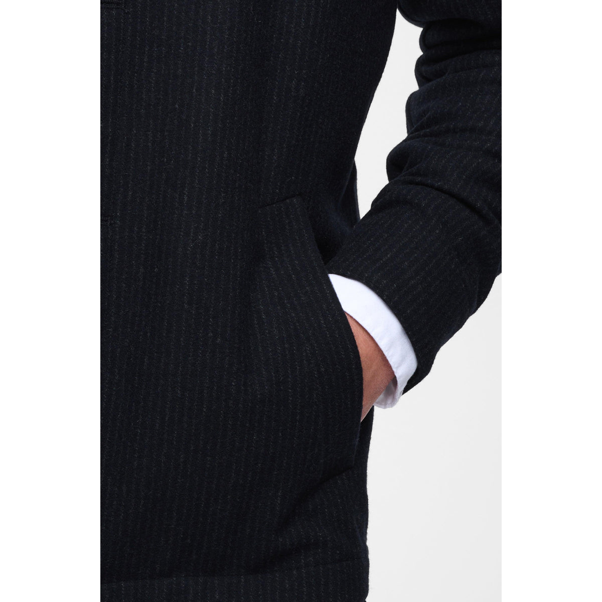 ORIGINAL CHALK STRIPE OVERSHIRT-MENS LIGHTWEIGHT COATS & JACKETS-MATINIQUE-JB Evans Fashions & Footwear