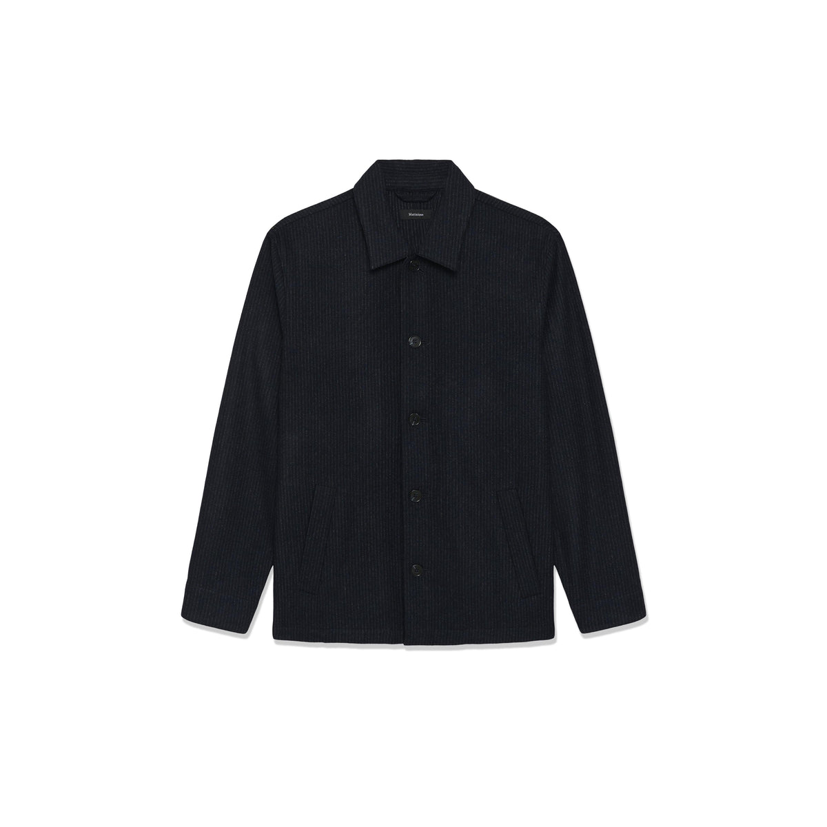 ORIGINAL CHALK STRIPE OVERSHIRT-MENS LIGHTWEIGHT COATS & JACKETS-MATINIQUE-JB Evans Fashions & Footwear