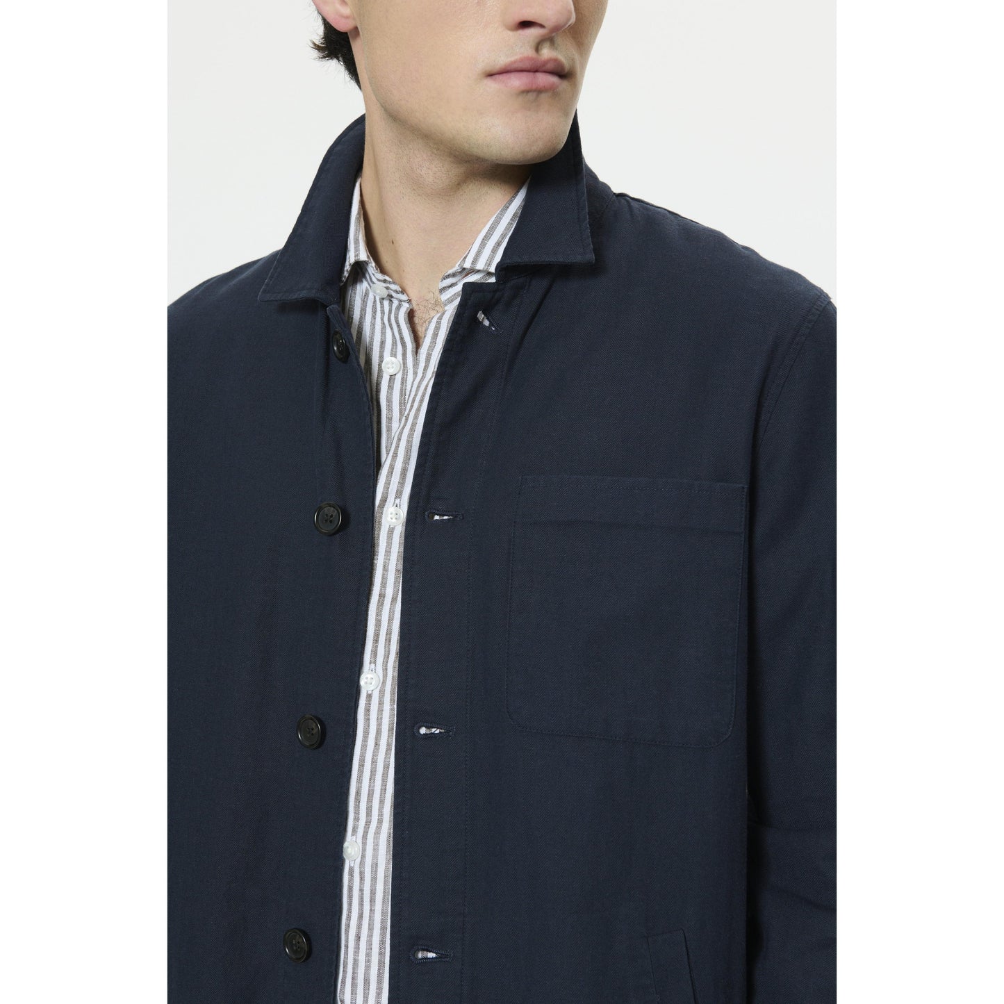ORIGINAL HERITAGE TONAL HERRINGBONE OVERSHIRT-MENS SHIRTS-MATINIQUE-JB Evans Fashions & Footwear