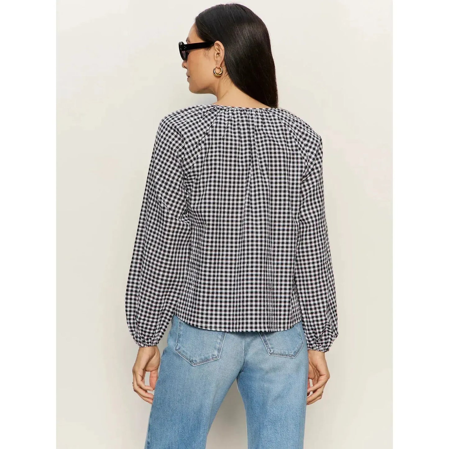 PERFECT GINGHAM BUTTON BLOUSE-LADIES TOPS-SANCTUARY-JB Evans Fashions & Footwear