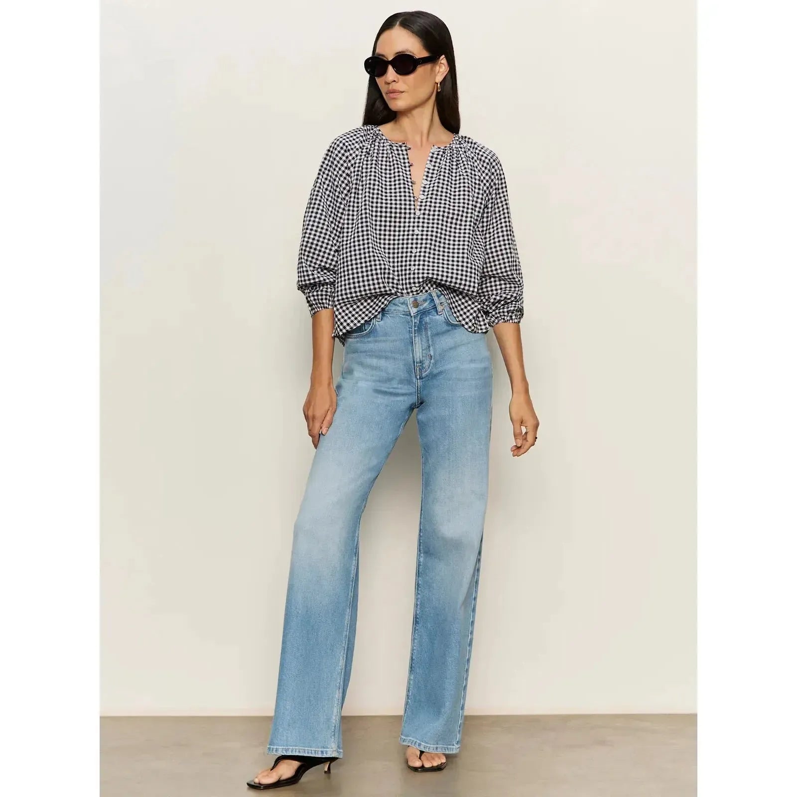PERFECT GINGHAM BUTTON BLOUSE-LADIES TOPS-SANCTUARY-JB Evans Fashions & Footwear