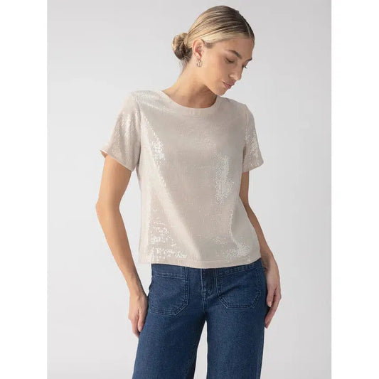 PERFECT SEQUIN WOVEN TOP-LADIES TOPS-SANCTUARY-JB Evans Fashions & Footwear