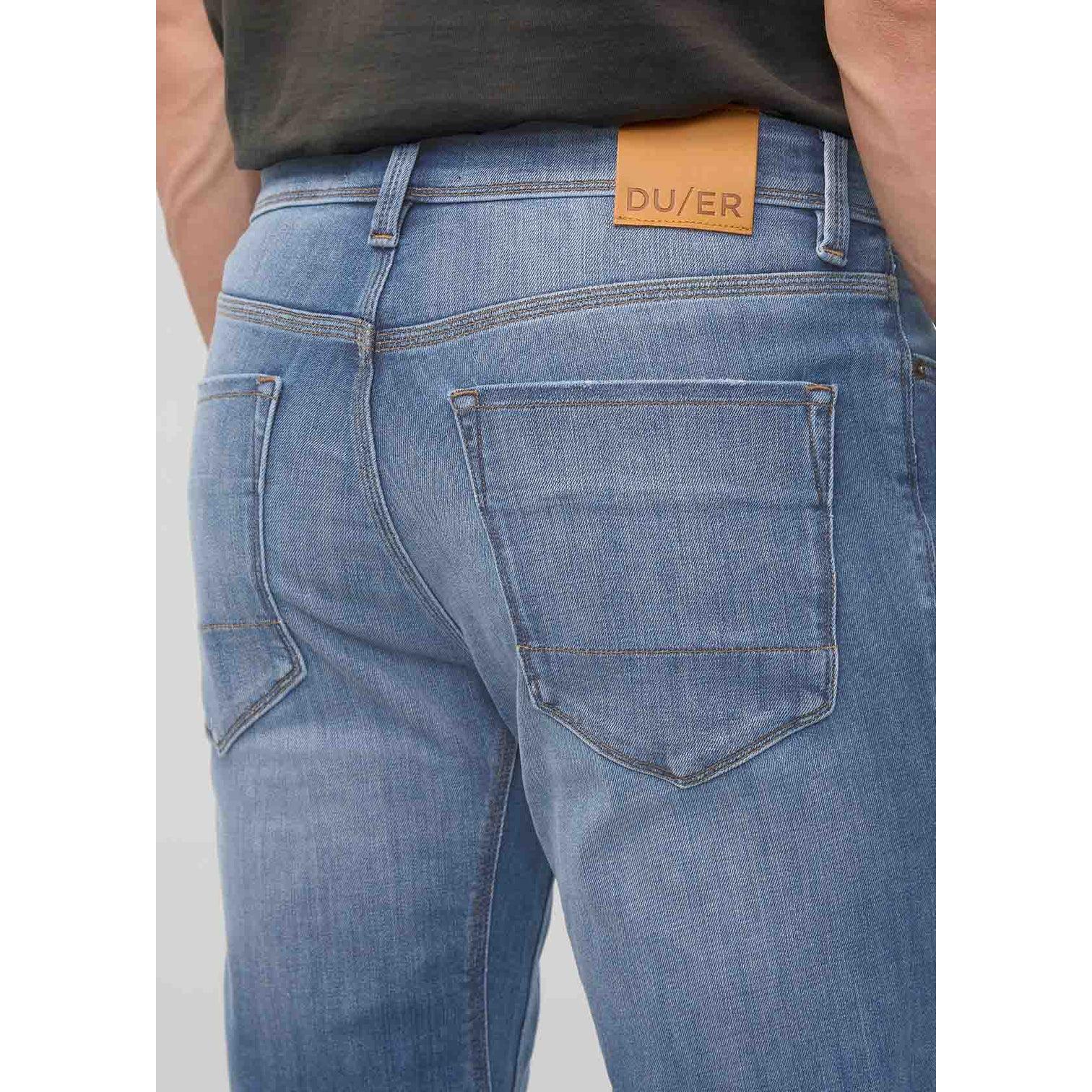 PERFORMANCE DENIM SLIM STRAIGHT-MENS DENIM-DUER-JB Evans Fashions & Footwear