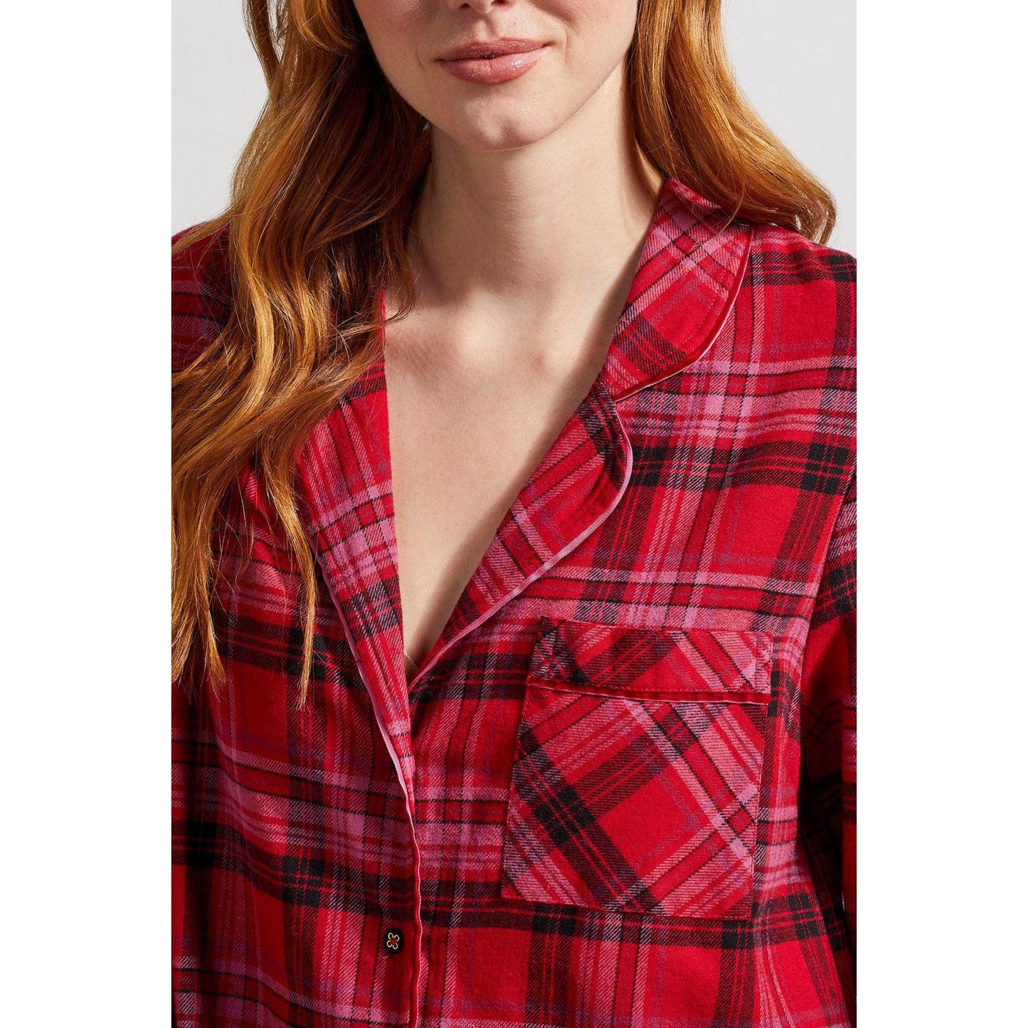 PLAID NIGHTSHIRT-LADIES LOUNGE & SLEEPWEAR-TRIBAL SPORTSWEAR-JB Evans Fashions & Footwear