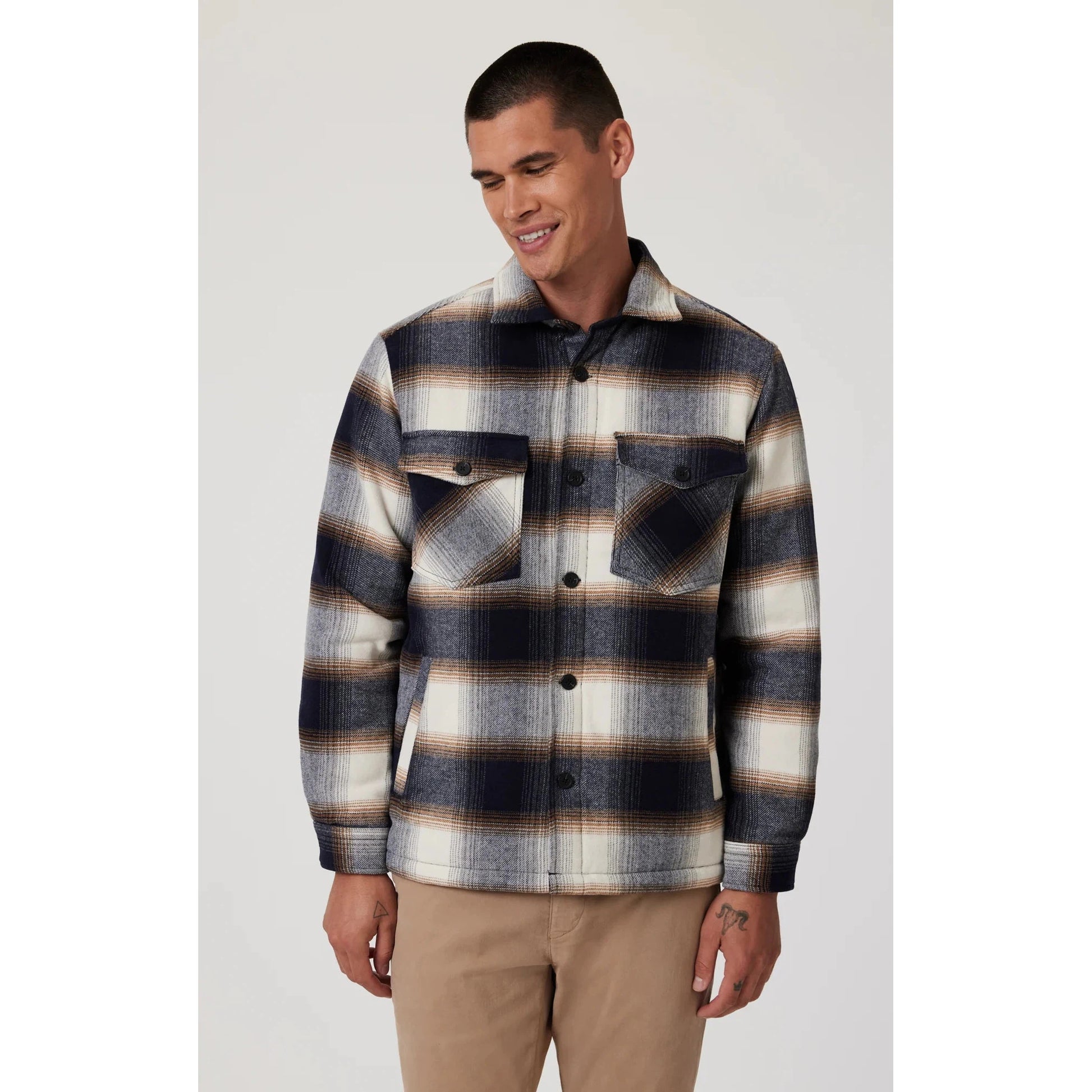 PLAID SHACKET-MENS LIGHTWEIGHT COATS & JACKETS-MAVI-JB Evans Fashions & Footwear