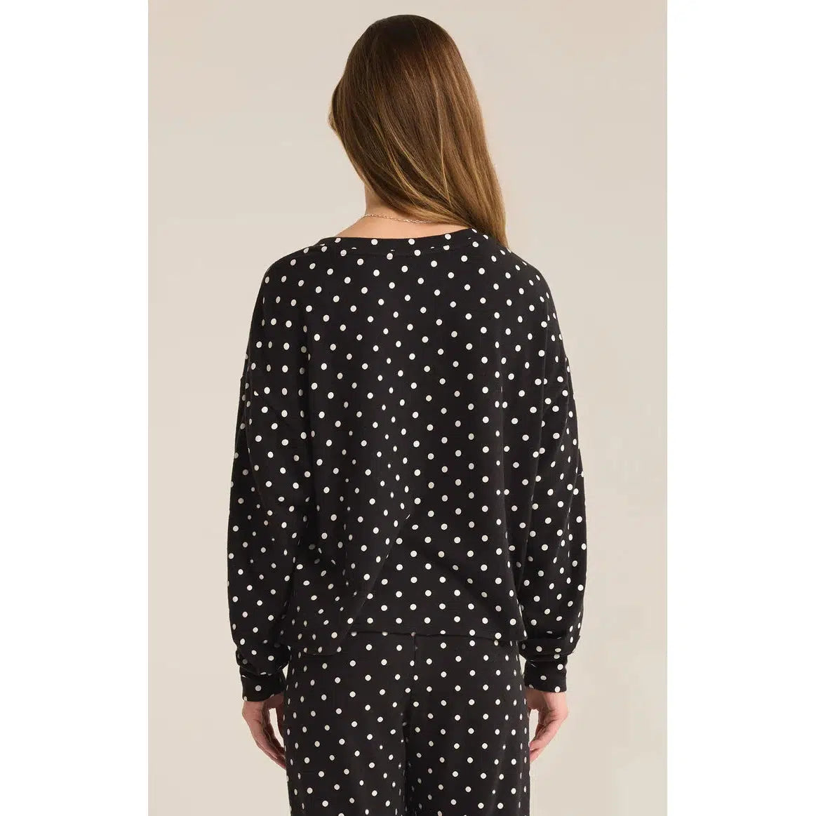 POLKA DOT BRUSHED KNIT TOP-LADIES LOUNGE & SLEEPWEAR-Z SUPPLY LOUNGE-JB Evans Fashions & Footwear