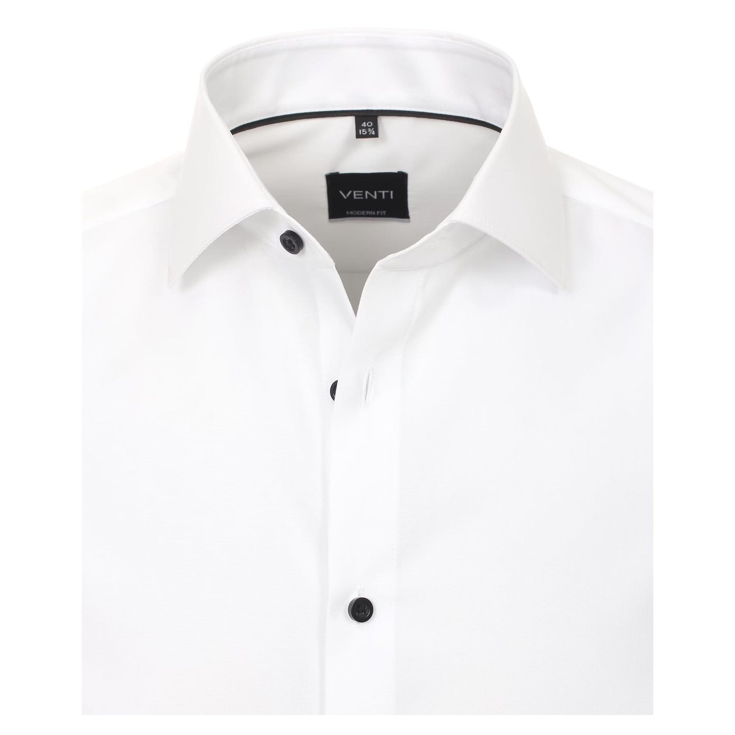 POPLIN BLACK BUTTON FRENCH CUFF-MENS DRESS SHIRTS-VENTI-JB Evans Fashions & Footwear