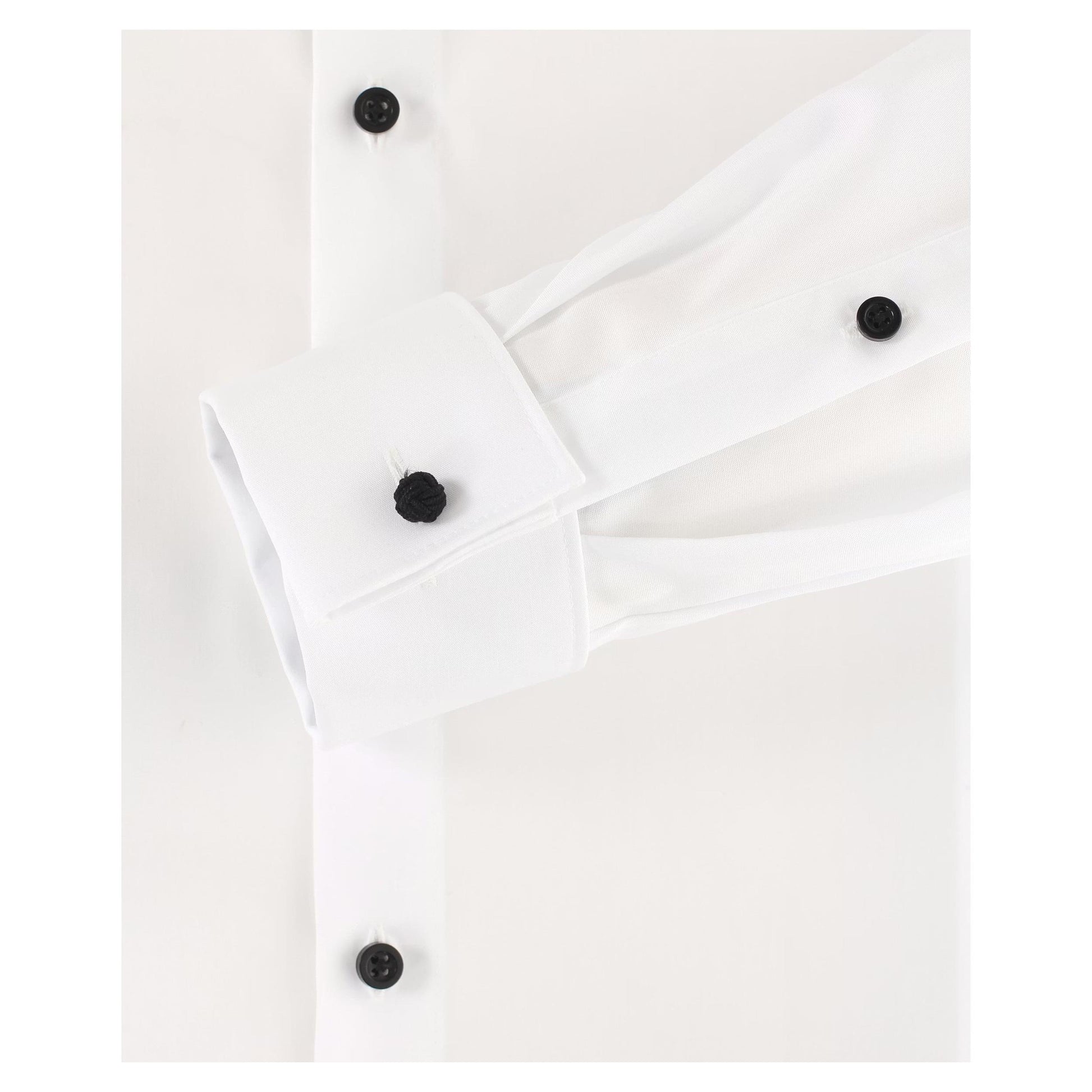 POPLIN BLACK BUTTON FRENCH CUFF-MENS DRESS SHIRTS-VENTI-JB Evans Fashions & Footwear