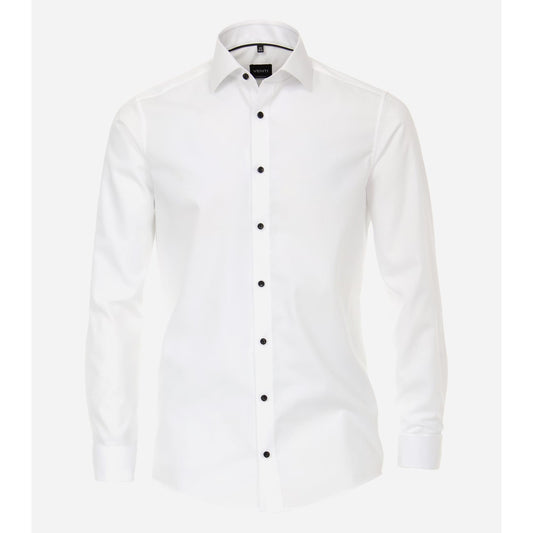 POPLIN BLACK BUTTON FRENCH CUFF-MENS DRESS SHIRTS-VENTI-JB Evans Fashions & Footwear