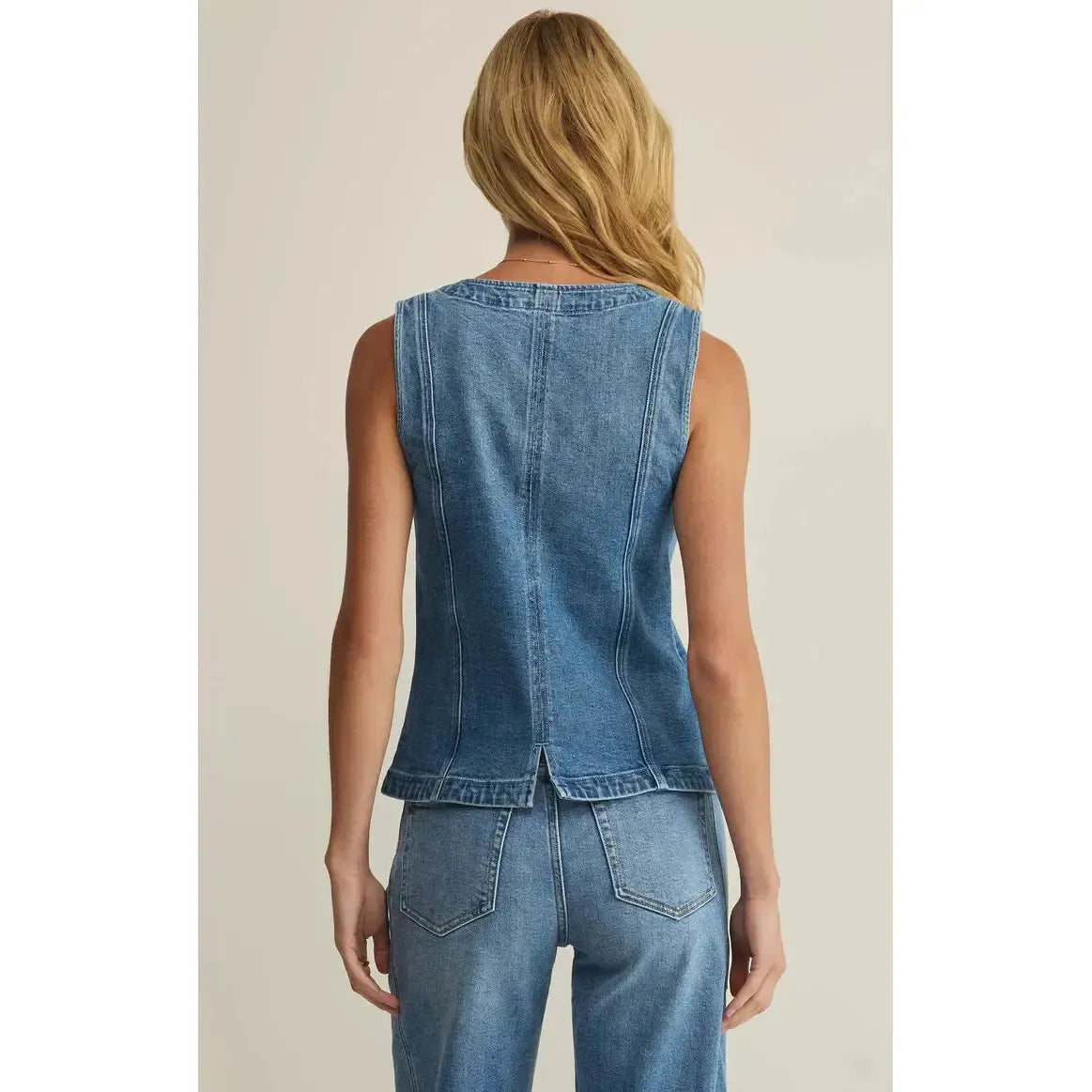 PORTO DENIM VEST-LADIES TOPS-Z SUPPLY-JB Evans Fashions & Footwear