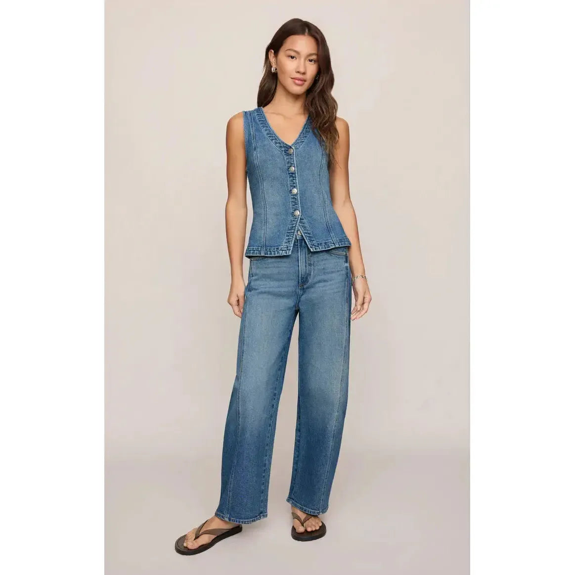 PORTO DENIM VEST-LADIES TOPS-Z SUPPLY-JB Evans Fashions & Footwear