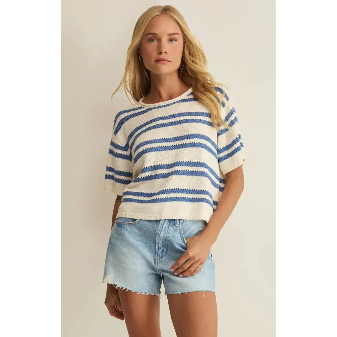 PRADO STRIPE SWEATER TEE-LADIES T-SHIRTS & TANKS-Z SUPPLY-JB Evans Fashions & Footwear