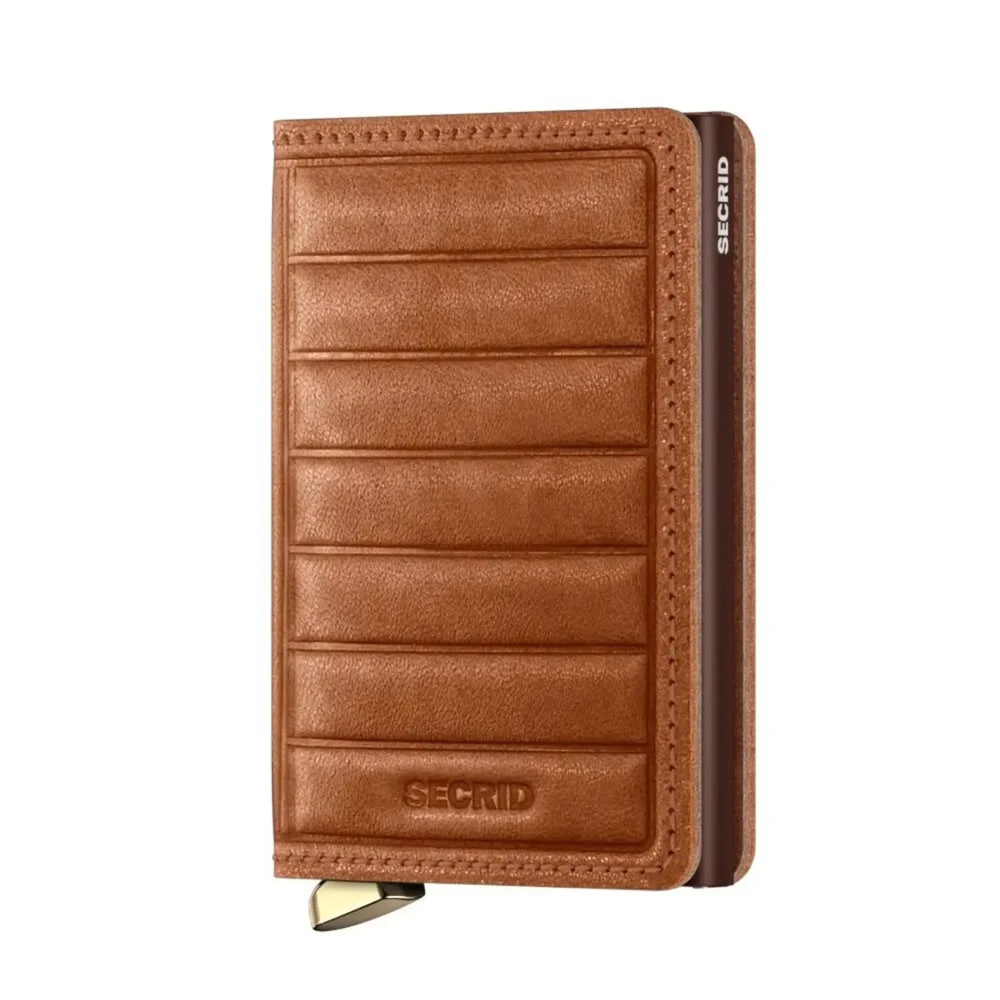 PREMIUM SLIMWALLET EMBOSS LINES COGNAC-MENS WALLETS-SECRID-JB Evans Fashions & Footwear