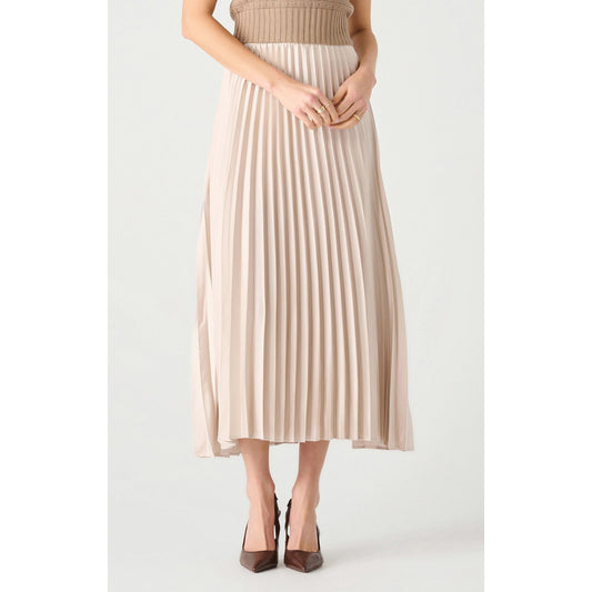 PULL ON PLEATED MAXI SKIRT-SKIRTS-BLACK TAPE-JB Evans Fashions & Footwear