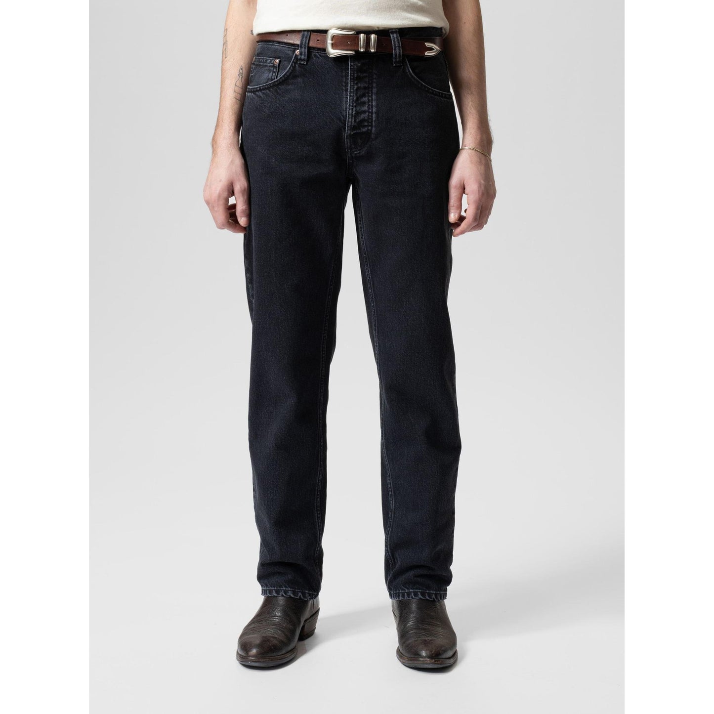 RAD RUFUS BLACK VINTAGE-MENS DENIM-NUDIE JEANS CO-JB Evans Fashions & Footwear