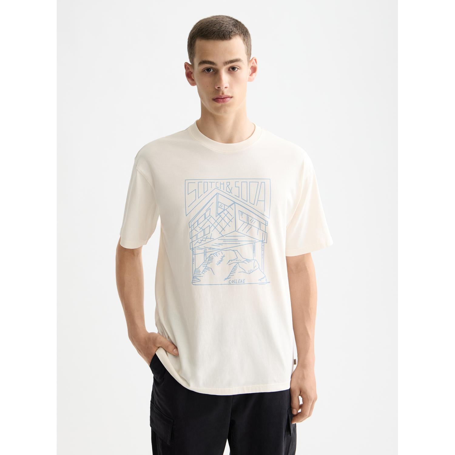 RELAXED FIT SCOTCH & SODA LOGO T-SHIRT-MENS T-SHIRTS & POLO'S-SCOTCH & SODA-JB Evans Fashions & Footwear