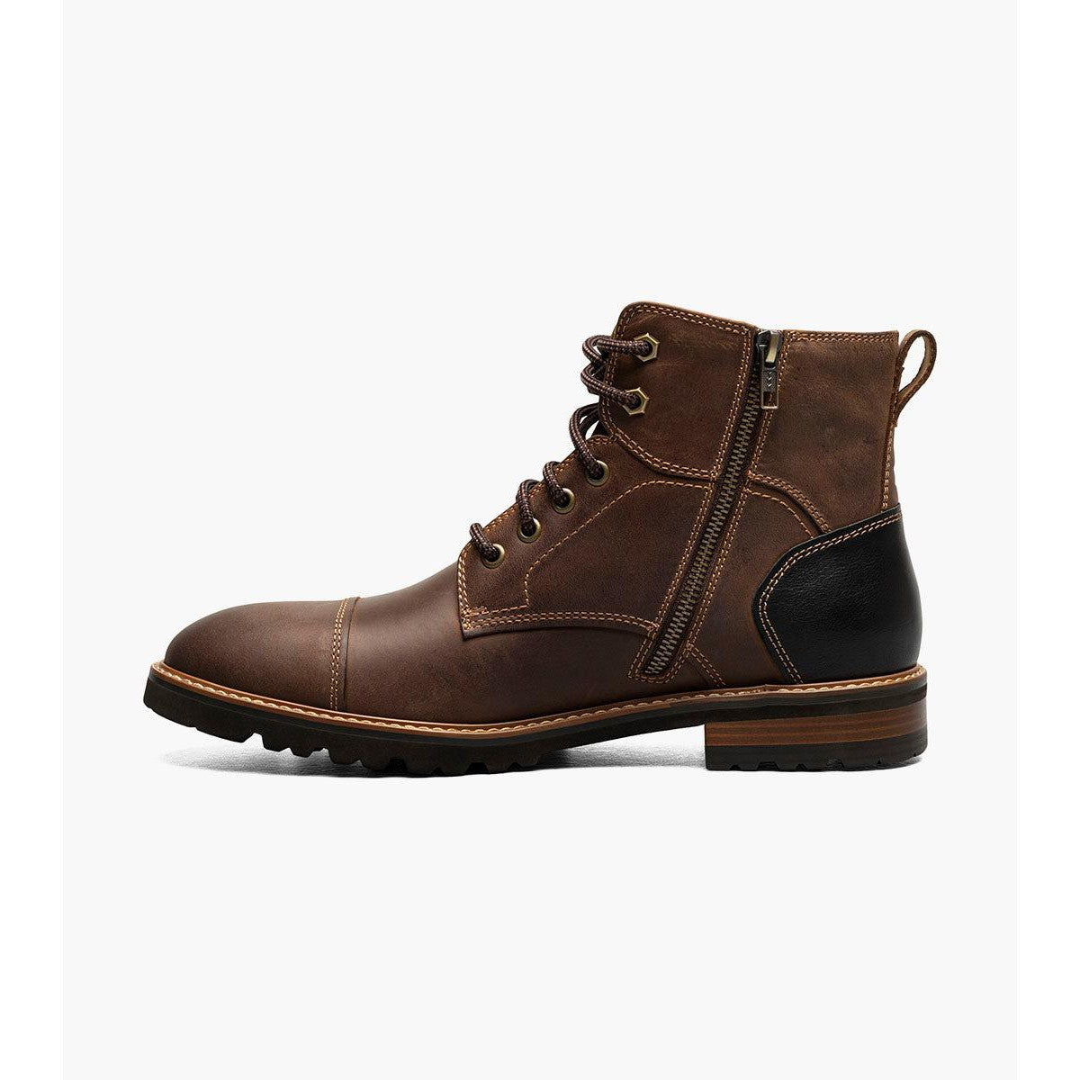 RENEGADE CAP TOE BROWN-MENS BOOTS-FLORSHEIM-JB Evans Fashions & Footwear