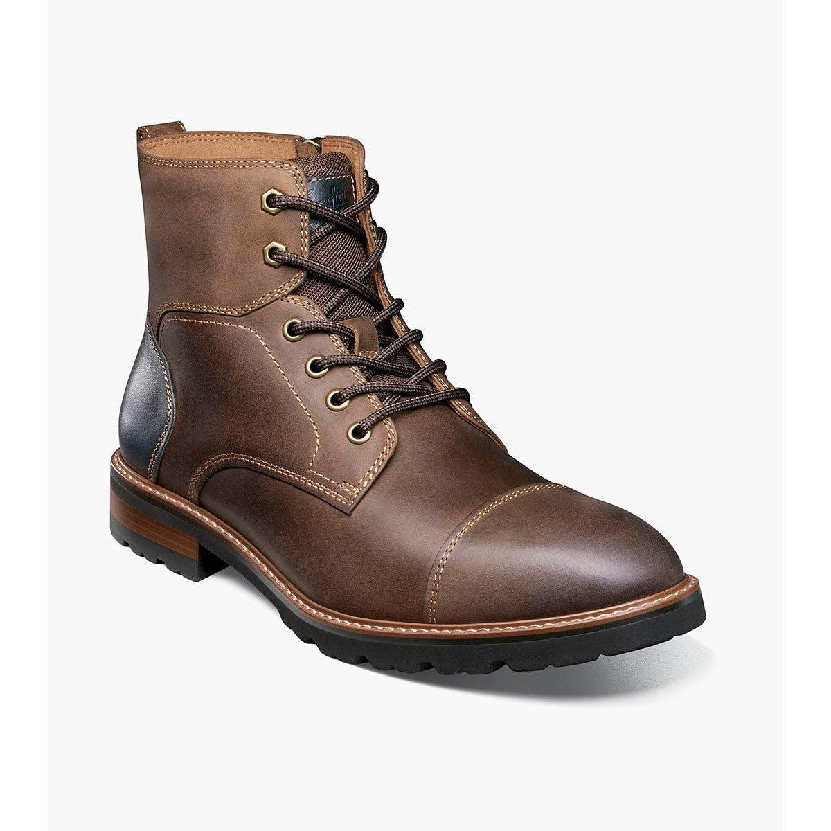 RENEGADE CAP TOE BROWN-MENS BOOTS-FLORSHEIM-JB Evans Fashions & Footwear