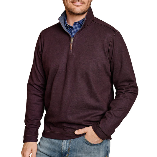 REVERSIBLE QUARTER ZIP-MENS SWEATERS & KNITS-JOHNSTON & MURPHY-JB Evans Fashions & Footwear