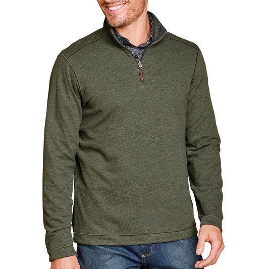 REVERSIBLE QUARTER ZIP-MENS SWEATERS & KNITS-JOHNSTON & MURPHY-JB Evans Fashions & Footwear