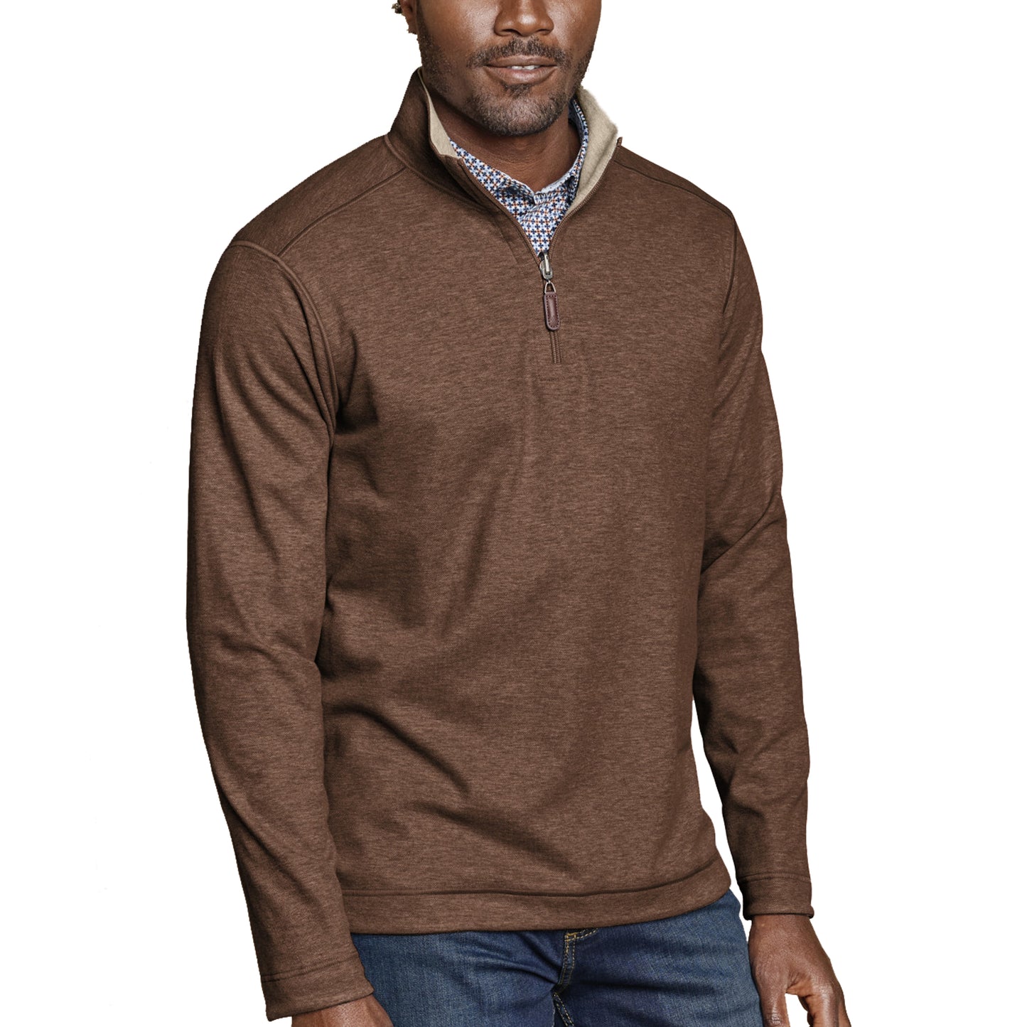 REVERSIBLE QUARTER ZIP-MENS SWEATERS & KNITS-JOHNSTON & MURPHY-JB Evans Fashions & Footwear