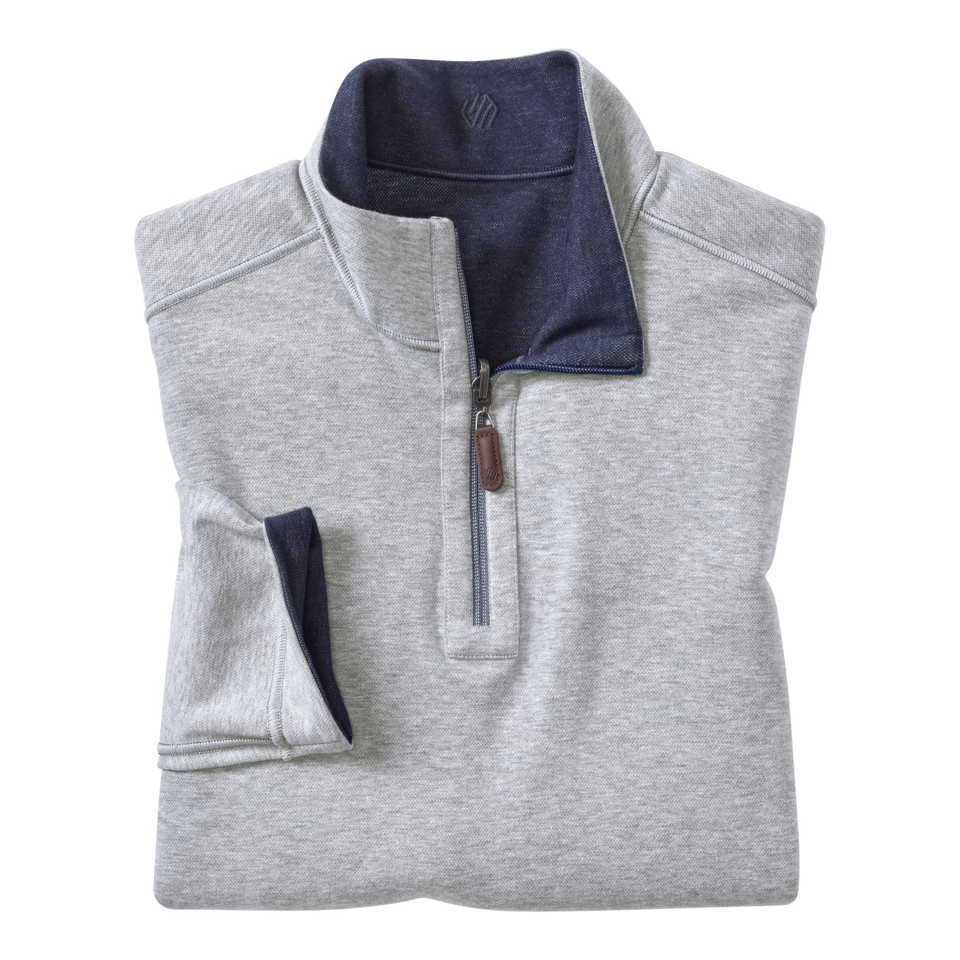 REVERSIBLE SOLID QUARTER ZIP-MENS SWEATERS & KNITS-JOHNSTON & MURPHY-JB Evans Fashions & Footwear