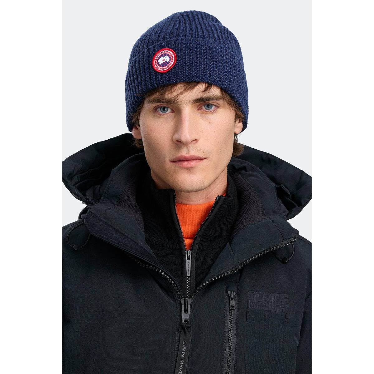RIB TOQUE NAVY HEATHER-MENS HATS-CANADA GOOSE-JB Evans Fashions & Footwear
