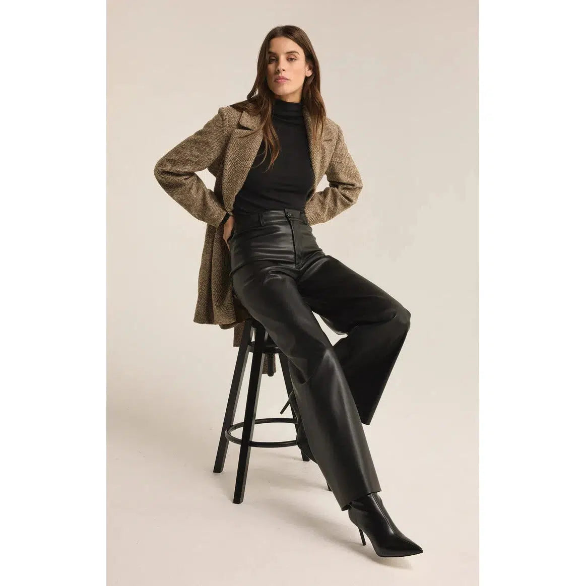 RILYNN FAUX LEATHER PANT-LADIES PANTS-Z SUPPLY-JB Evans Fashions & Footwear