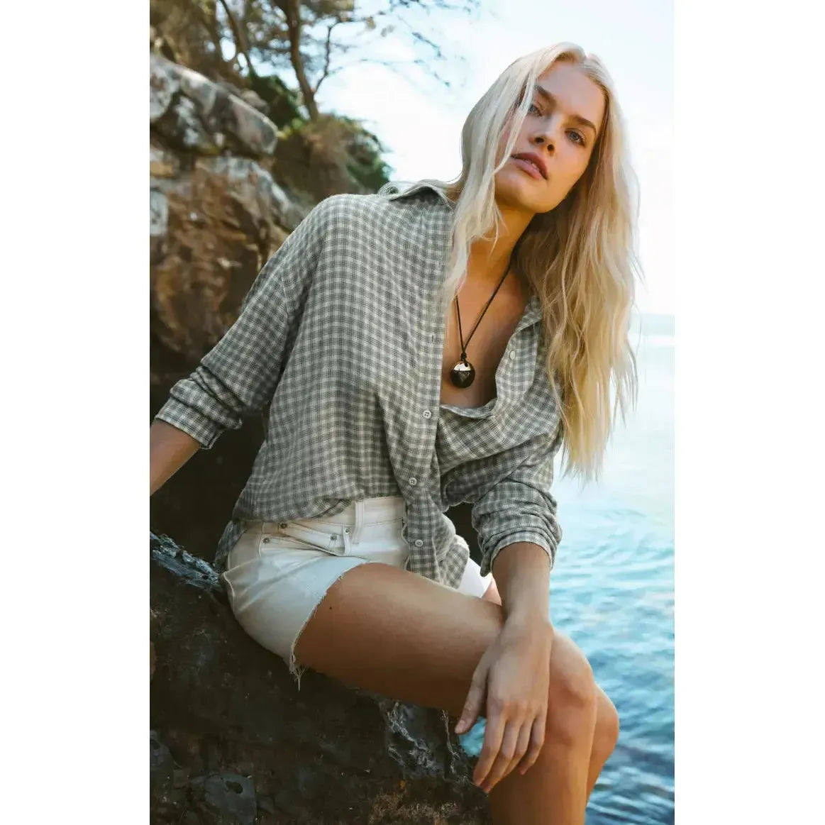 RIVER PLAID BUTTON UP-LADIES TOPS-Z SUPPLY-JB Evans Fashions & Footwear