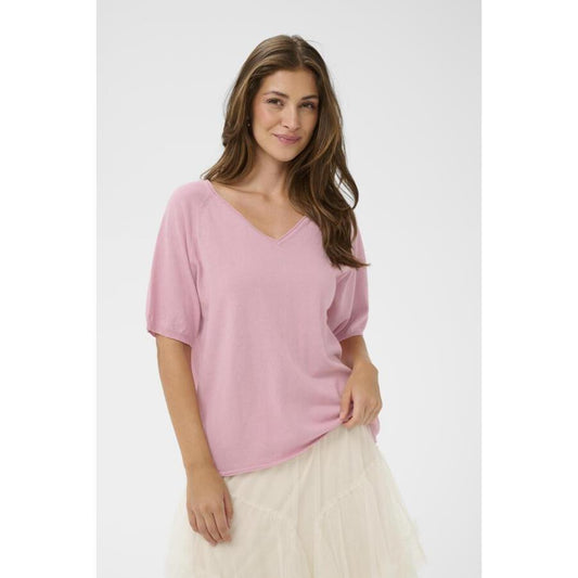 ROMANE KNIT BLOUSE-LADIES TOPS-CREAM-JB Evans Fashions & Footwear