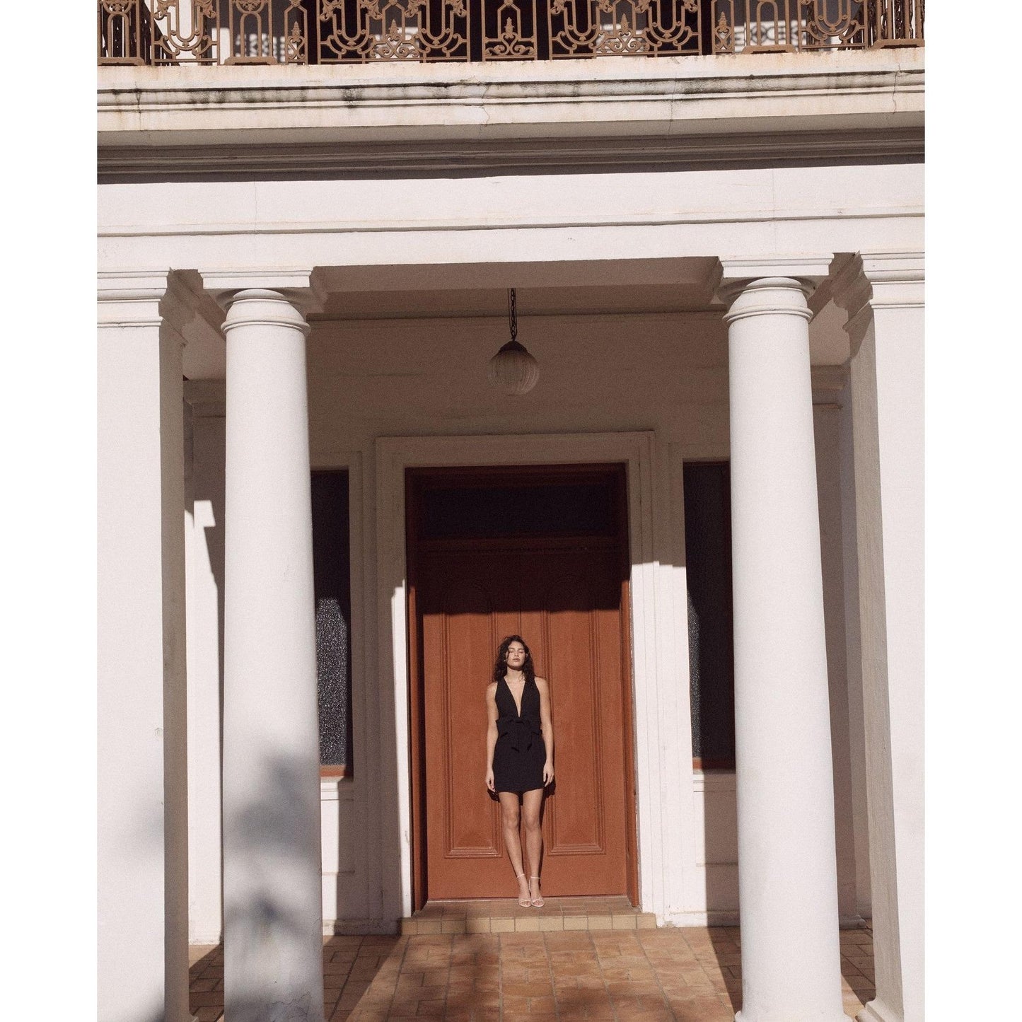 ROMY BOW FRONT MINI DRESS-LADIES DRESSES & JUMPERS-MINK PINK-JB Evans Fashions & Footwear