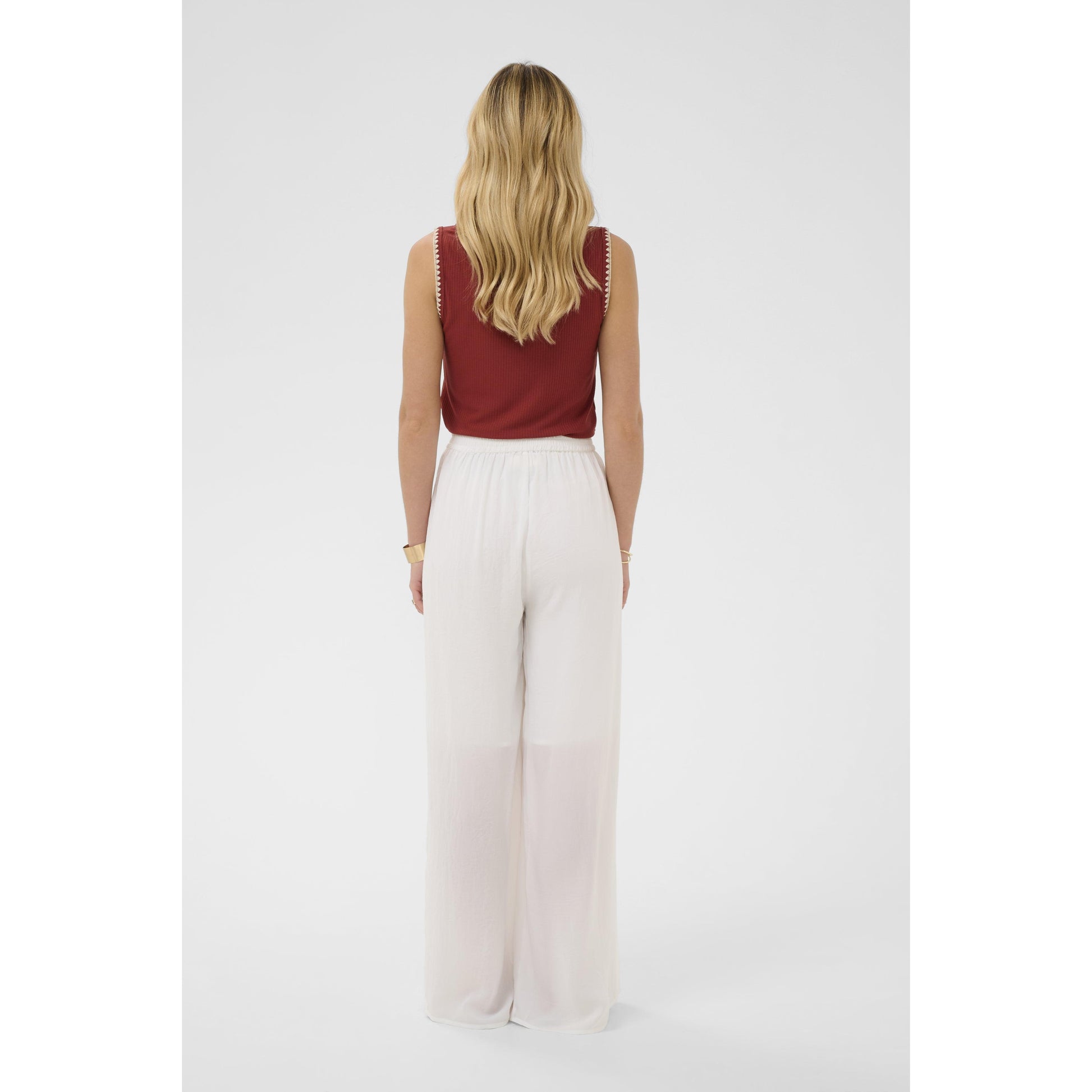 RONJA PANT-LADIES PANTS-CREAM-JB Evans Fashions & Footwear