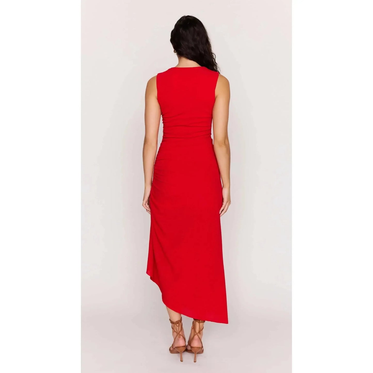 ROSA DRAWSTRING MIDI DRESS-LADIES DRESSES & JUMPERS-MINK PINK-JB Evans Fashions & Footwear