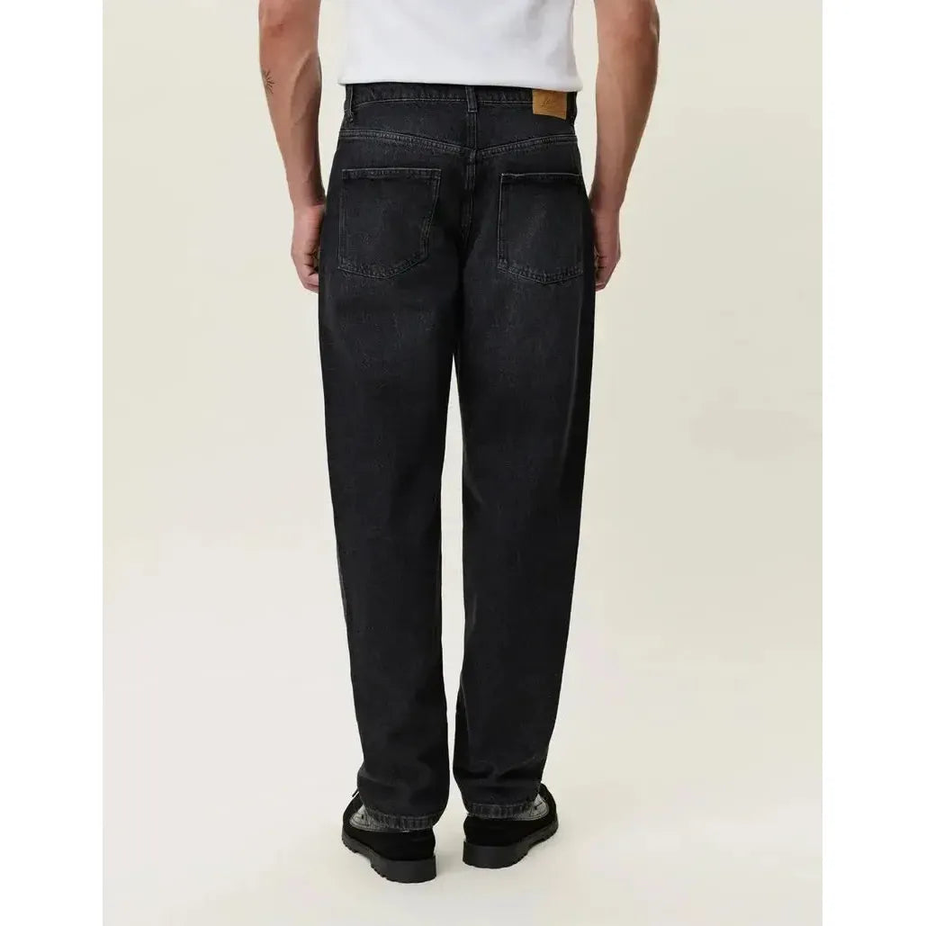 RYDER BLACK WASHED DENIM JEANS-MENS DENIM-LES DEUX-JB Evans Fashions & Footwear