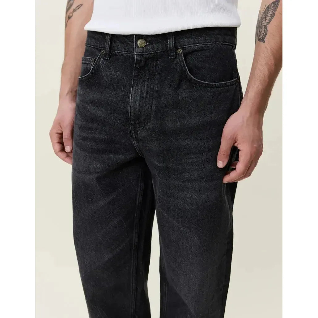 RYDER BLACK WASHED DENIM JEANS-MENS DENIM-LES DEUX-JB Evans Fashions & Footwear