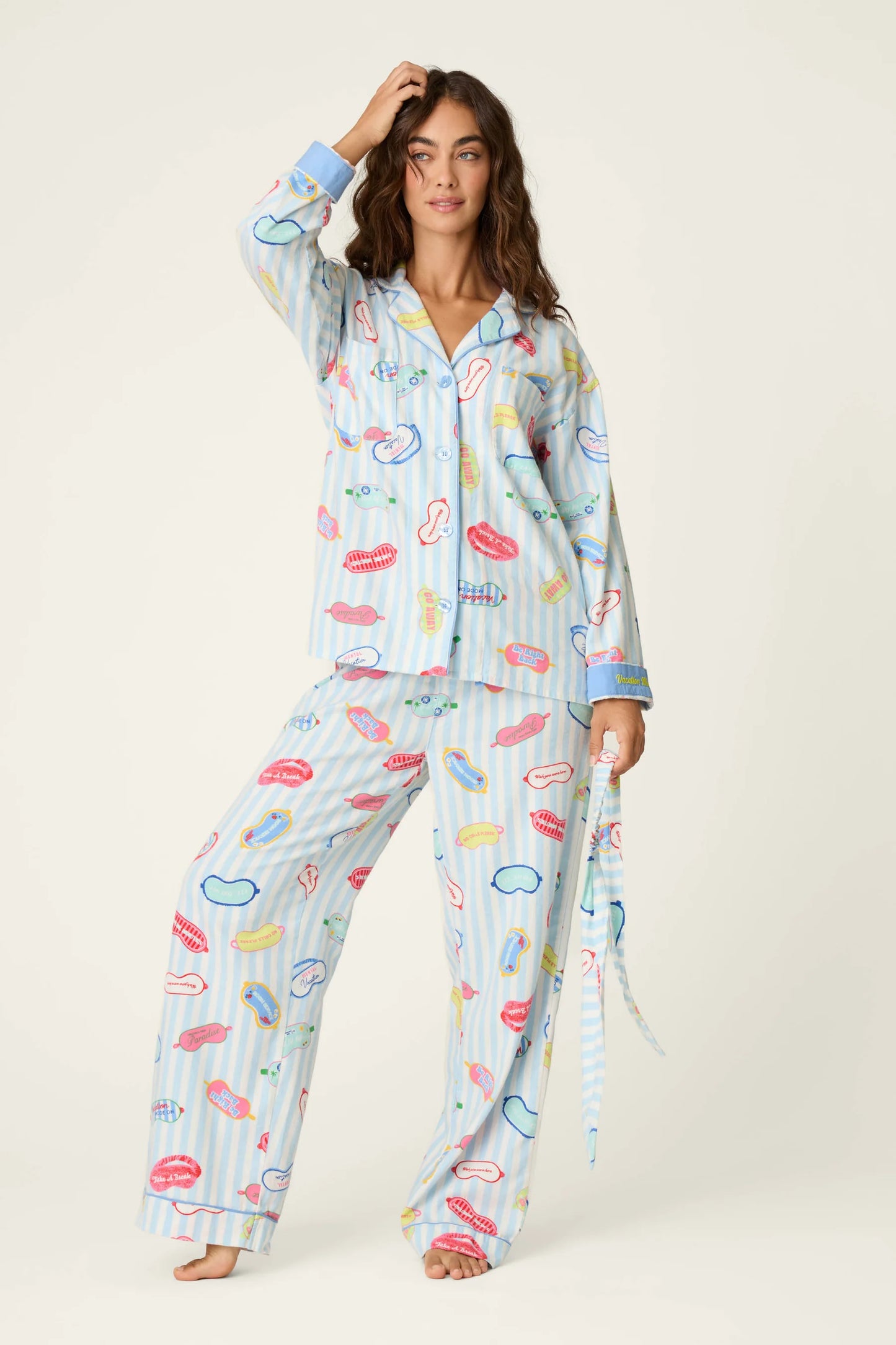 VACATION MODE HERITAGE FLANNEL PJ SET