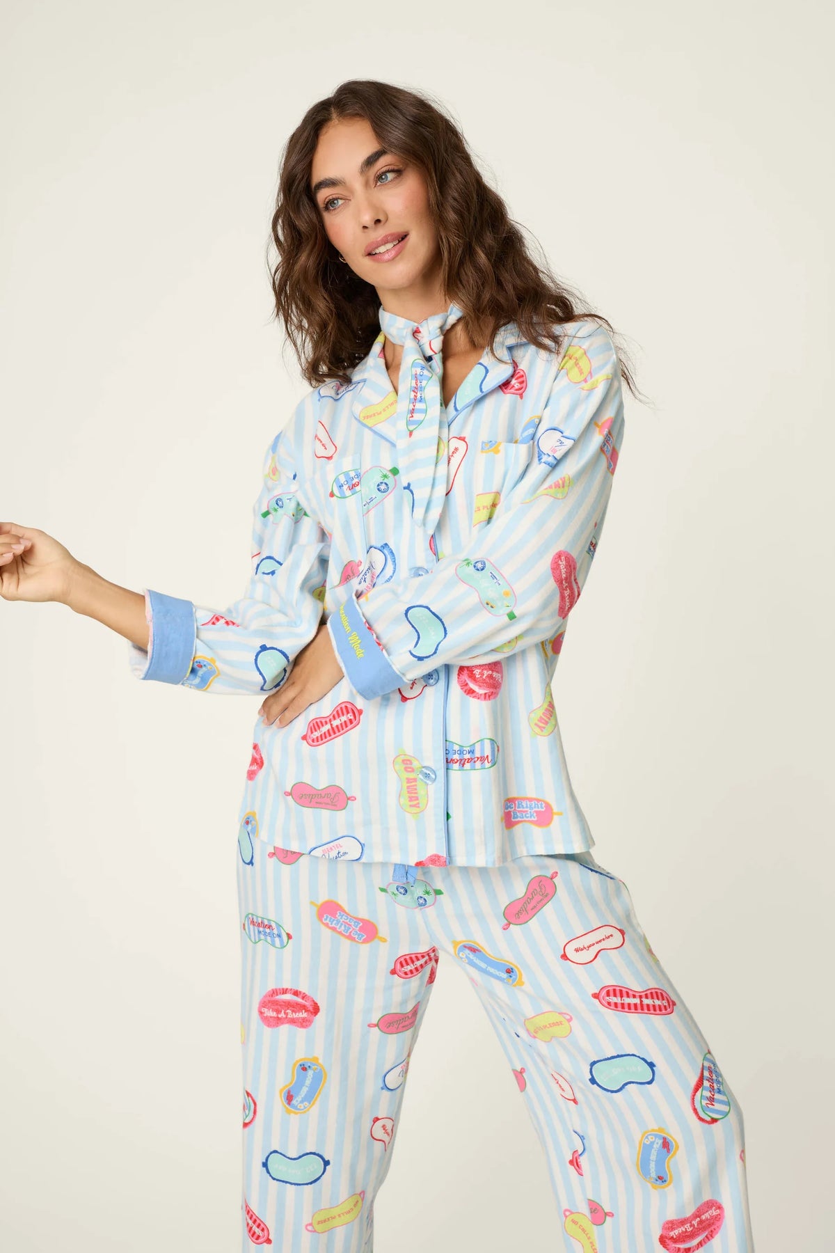 VACATION MODE HERITAGE FLANNEL PJ SET