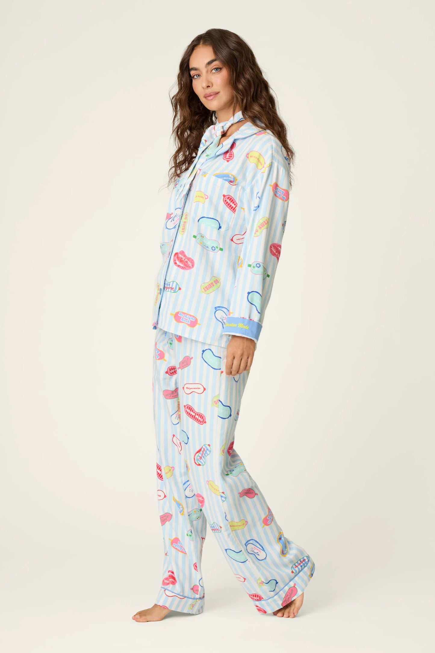 VACATION MODE HERITAGE FLANNEL PJ SET
