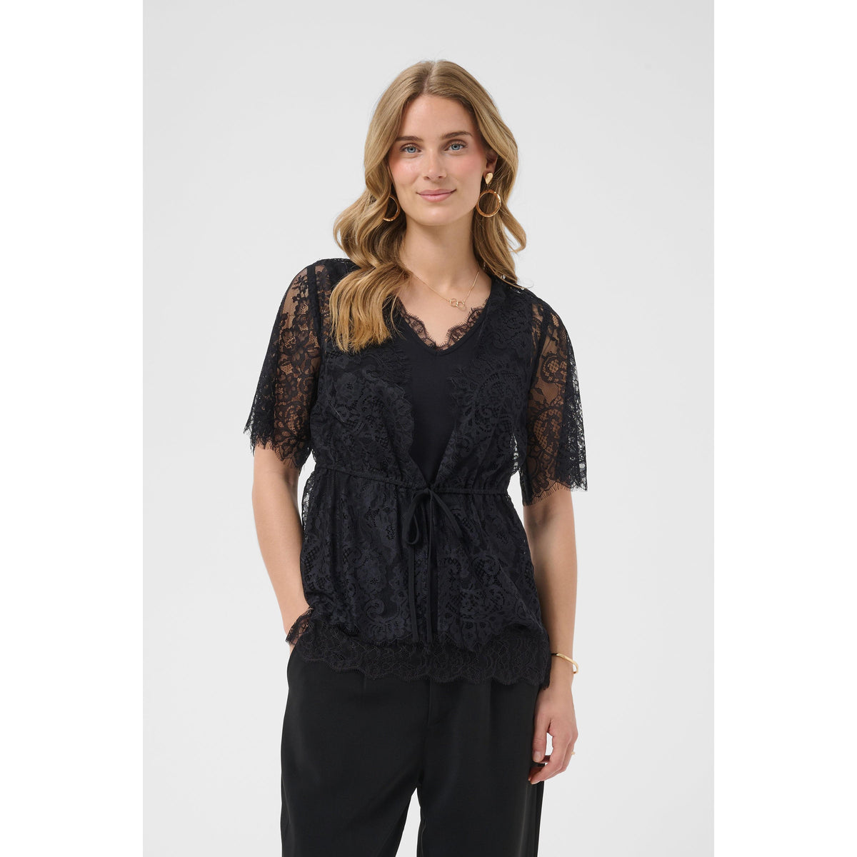 SAFFRON LACE BLOUSE-LADIES TOPS-CREAM-JB Evans Fashions & Footwear