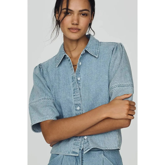 SAINT TROPEZ DENIM TOP-LADIES TOPS-BISHOP & YOUNG-JB Evans Fashions & Footwear