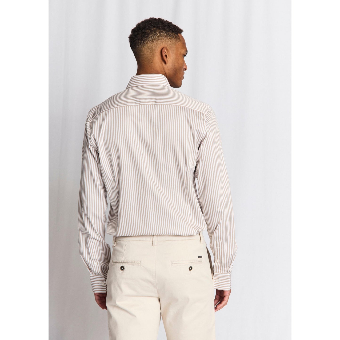 SANTOS STRIPE MODERN FIT-MENS SHIRTS-BRUUN STENGADE-JB Evans Fashions & Footwear
