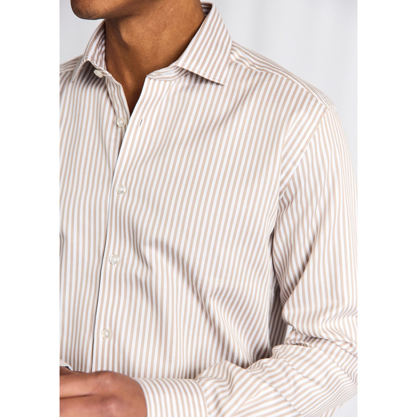 SANTOS STRIPE MODERN FIT-MENS SHIRTS-BRUUN STENGADE-JB Evans Fashions & Footwear